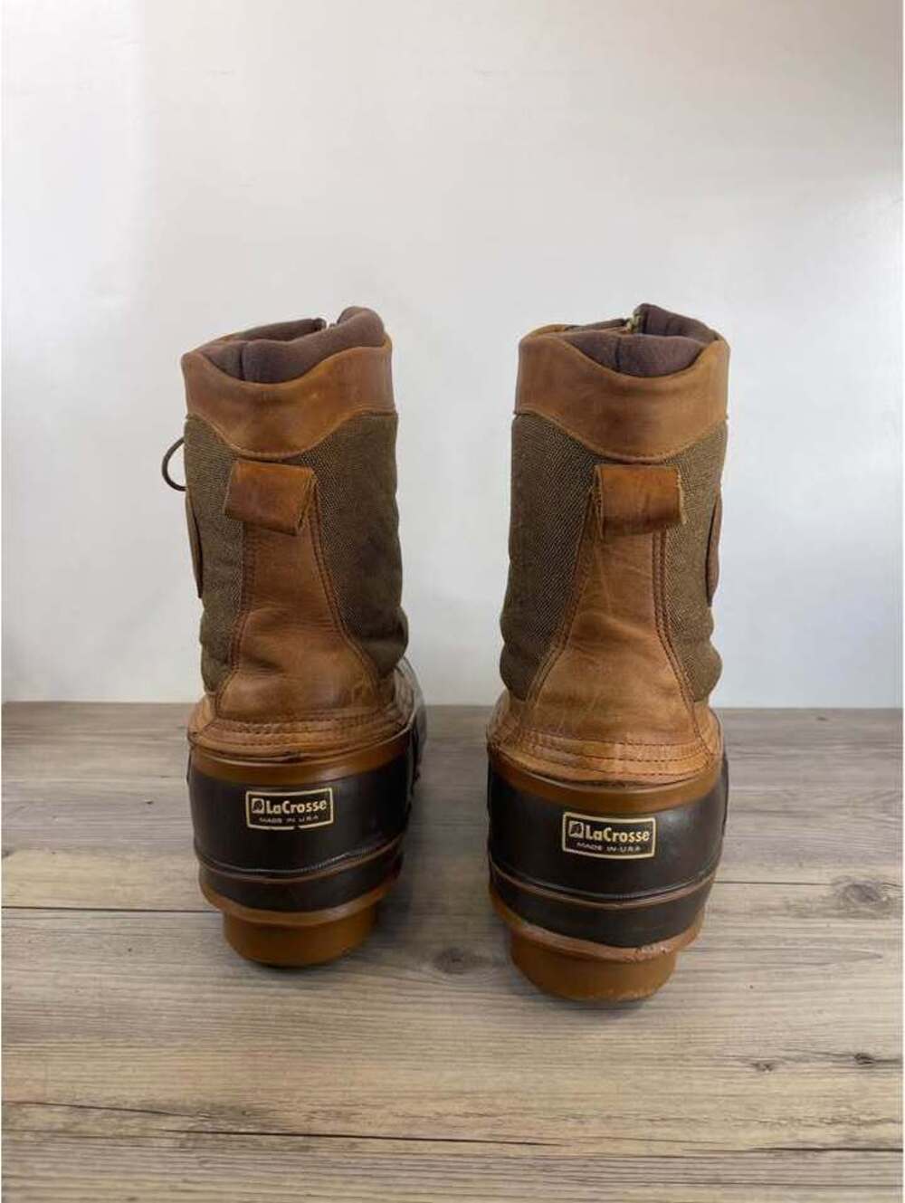 LaCrosse Vintage Insulated Duck Boots USA Made Men’s 11 Leather Canvas - Picture 4 of 6